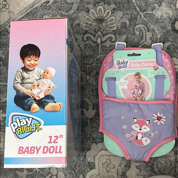 NWT 12" Baby Doll with Baby Bella Carrier - Picture 3 of 6